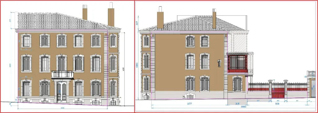 La rénovation des façades et de la veranda